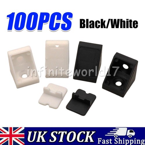 100x plastic corner bracket - plastic,