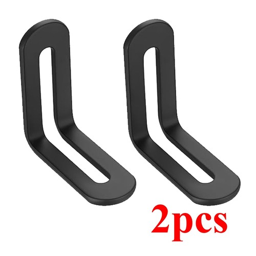 2pcs black metal shaped - black, l