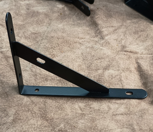 Black finish metal shelf - black,